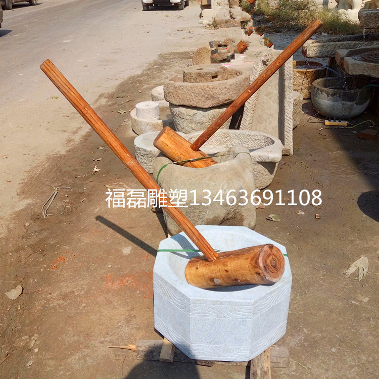 打年糕的石臼 古时代 打糍粑的石缸 老石器石雕 石槽石盆养鱼槽