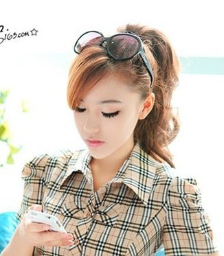 韩国美少女减龄齐刘海发型 甜美又修颜_编发