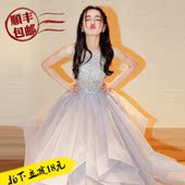 礼服晚礼服2017新款 高贵优雅生日派对小礼服显瘦 迪丽热巴明星同款