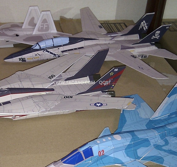 f14雄猫diy飞机纸模型玩具益智手工课折纸天一纸艺