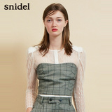 snidel 2017秋冬新品 时尚格纹抹胸上衣SWFB174133