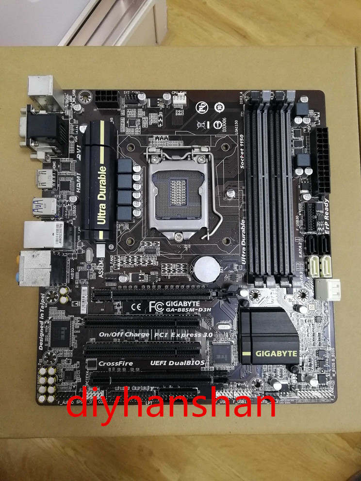 库存gigabyte/技嘉 b85 b85m-d3h主板 1150 用料十足