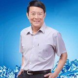爸爸装中年男士短袖衬衫中老年薄款夏季大码宽松寸衫纯色爷爷衬衣