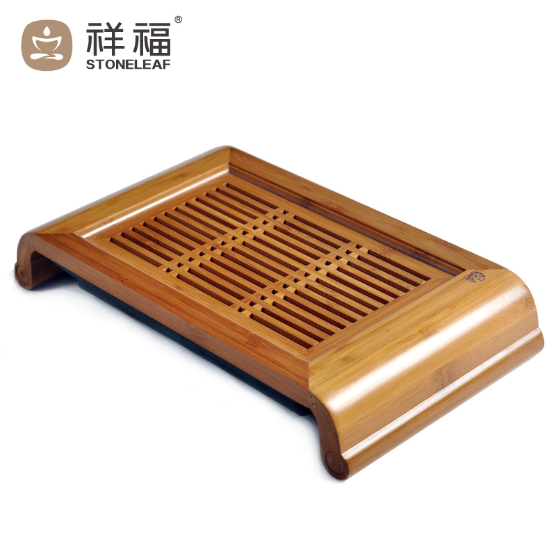 祥福茶具 竹制茶盘  孟宗竹茶海  特价茶台 蓄水小孔明A-009