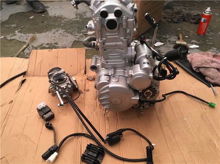 摩托车水冷发动机散热水箱改装型散热器风扇大排量车改装装备纯铜
