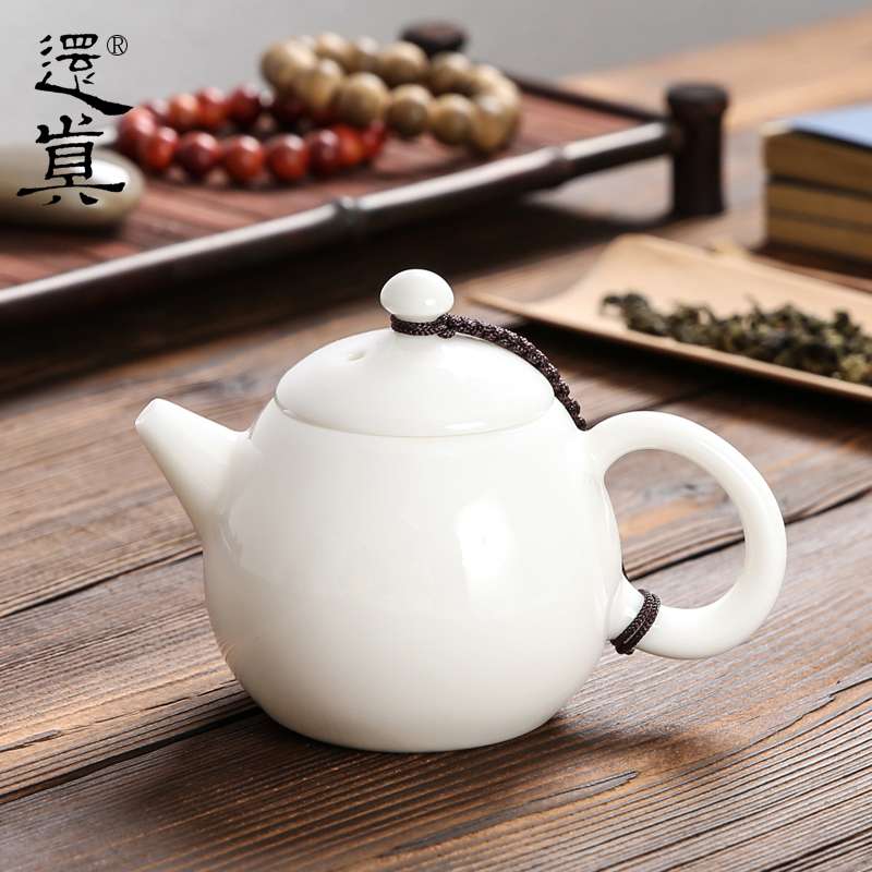 还真品牌德化中国白瓷茶壶龙旦壶陶瓷功夫茶具脂白建白玉瓷创意壶