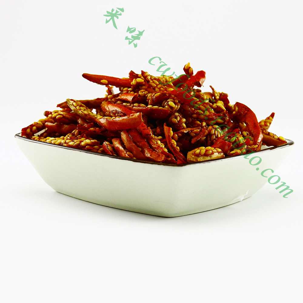贵州零食爽味园香辣丝芝麻香酥辣300g*2瓶香辣脆辣椒丝v零食特产大闸蟹公蟹蟹膏图片