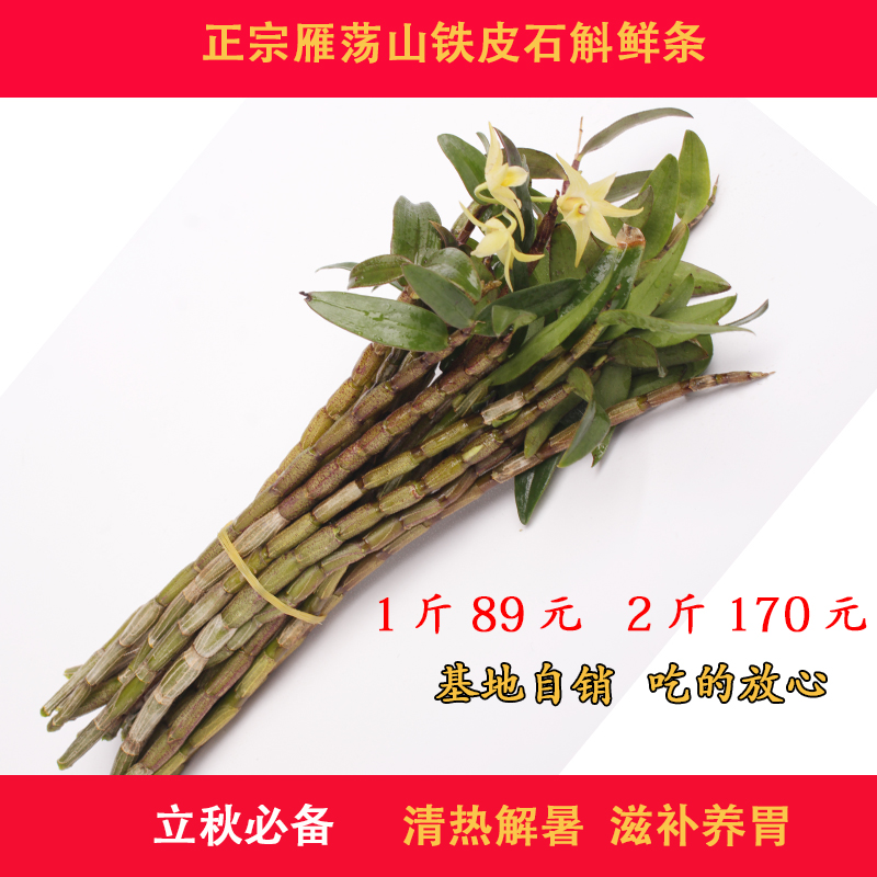 雁荡山铁皮石斛鲜条新鲜石斛铁皮枫斗三年生野生500g送苗送花送粉