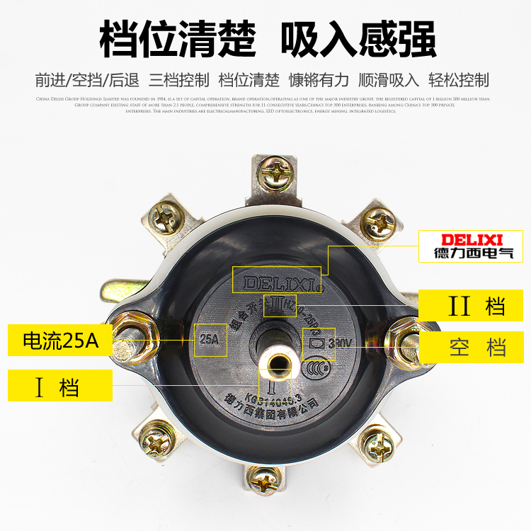 德力西组合开关hz10-25p/3 电动三轮车组合倒顺倒档转换开关9只脚