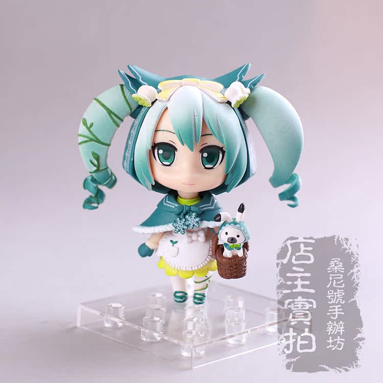 实拍miku 初音未来 3款q版初音玩偶 特别版雪初音手办