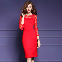 wangwurong16-高档婚礼妈妈装真丝印花连衣裙