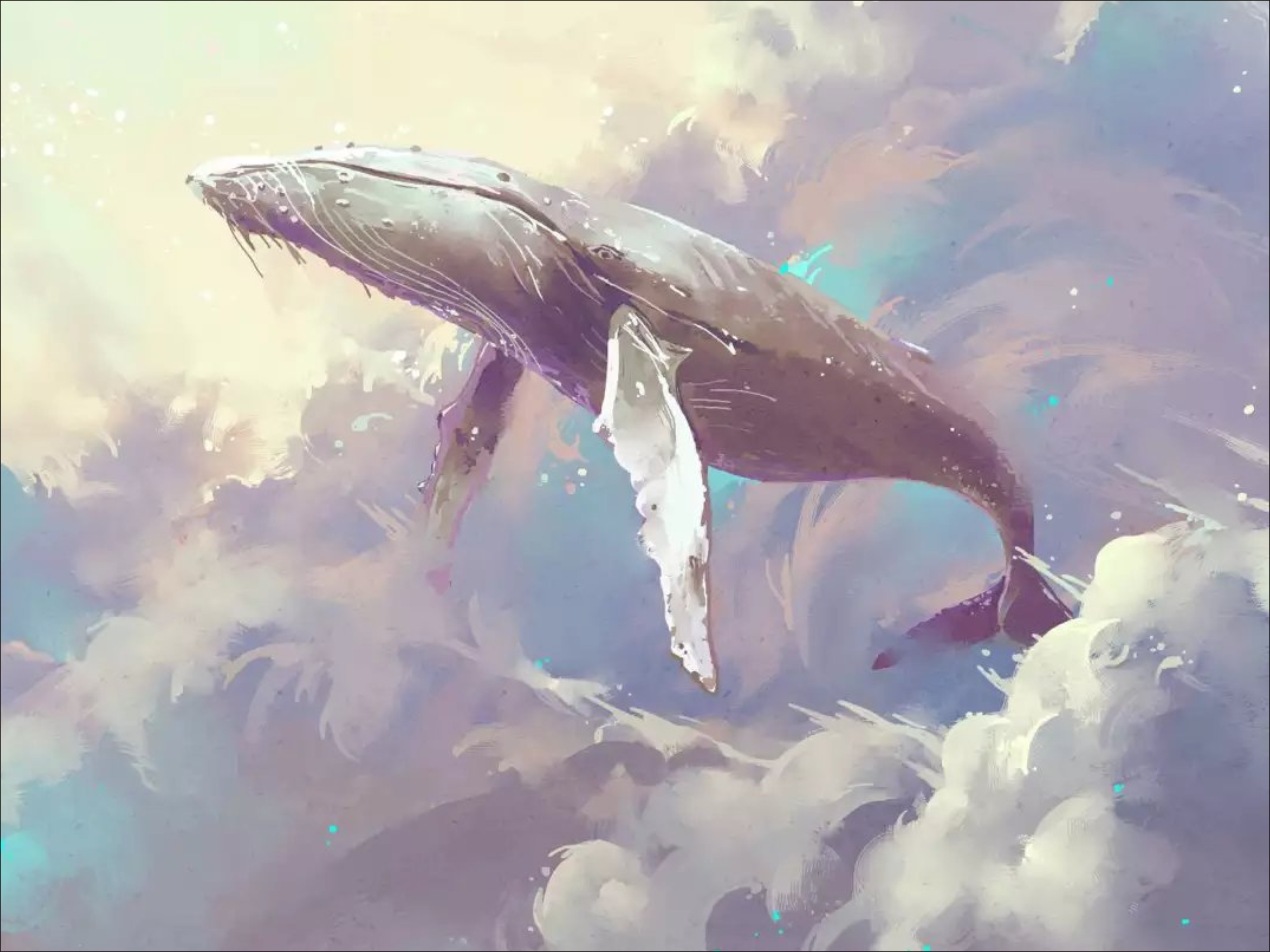 飞天鲸鱼大海海洋渔船挂画壁画无框画装饰画6030尺寸两幅九折包邮