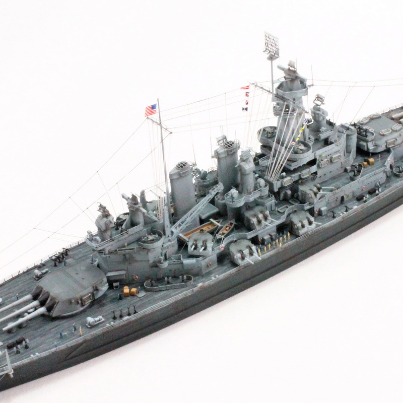 小号手拼装军舰模型 1/700美国海军华盛顿号战列舰bb
