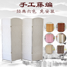 办公屏风田园特价 草编屏风藤编守菊燮粮舳闲关试衣间全封闭时尚