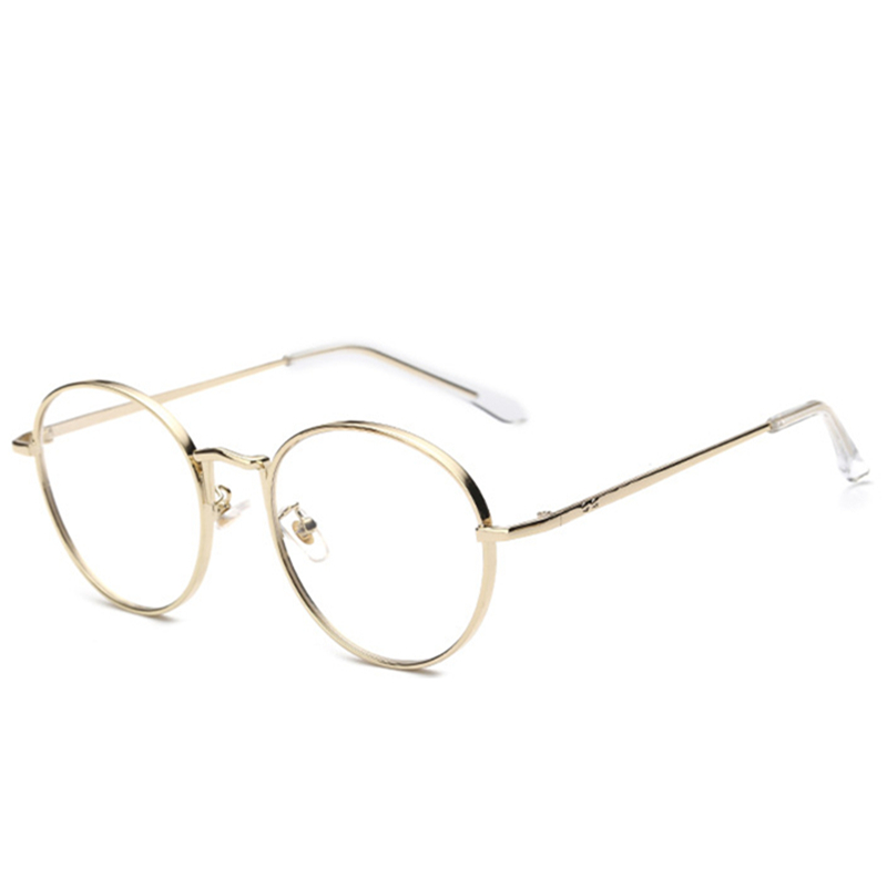 ulzzang圆框复古素颜眼镜框女韩版潮网红金边近视眼镜女原宿装饰 - 360购物