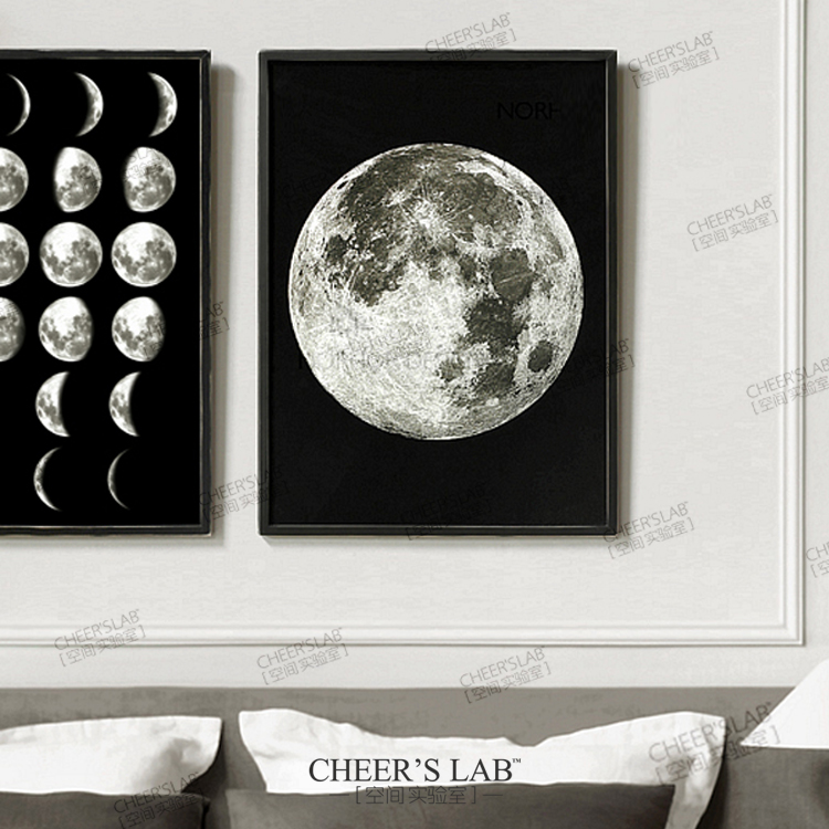 cheer-lab 月食月球 北欧现代风格 墙面装饰画