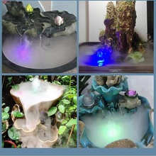 包邮 超声波雾化头盆景雾化器鱼缸喷雾假山灯超大雾水雾景观烟雾器
