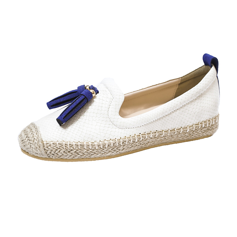 渔夫鞋女春季2017新款流苏韩版学生厚底百搭麻绳草编平底单鞋女夏
