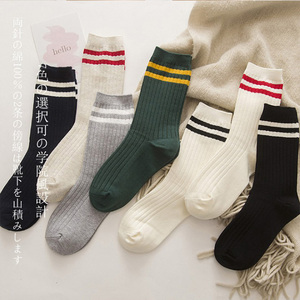 百搭学院风纯棉堆堆袜