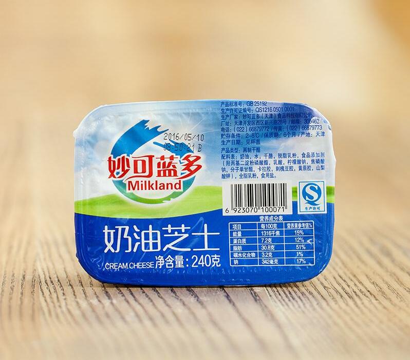 240g妙可蓝多奶油芝士烘焙原料轻乳酪蛋糕 奶油奶酪 起司cheese