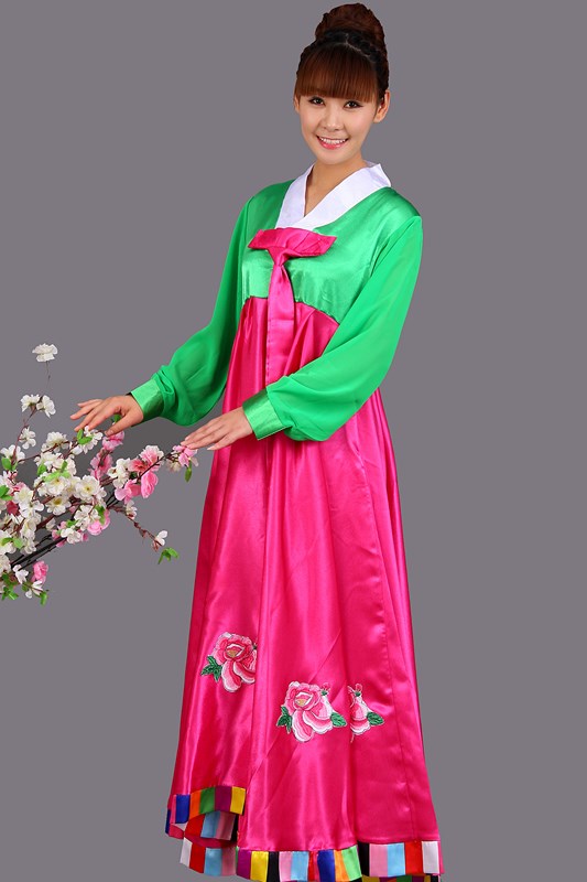 俏佳人朝鲜服装 朝鲜女士服装 朝鲜族舞蹈服装女 大摆