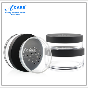 Acare 散粉盒蜜粉空盒带网格旅行便携定妆气垫BB粉扑盒子美妆工具