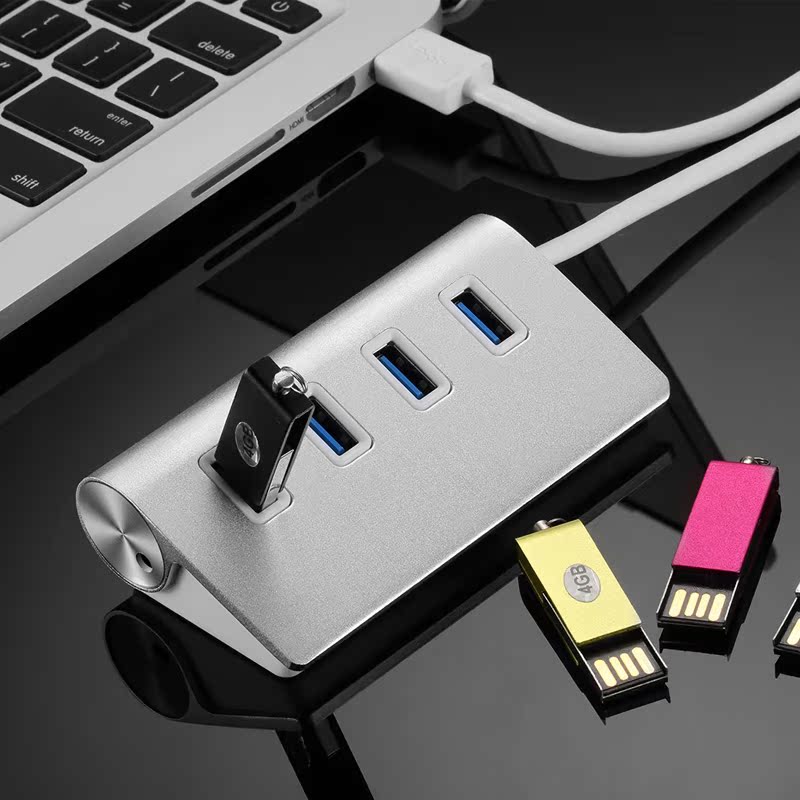usb分线器3.0一拖四电脑转换器type-c扩展hub集线器多接口带电源