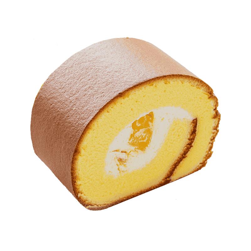 手工芒果酸奶奶酪 乳酪蛋糕卷 水果蛋糕 半熟轻芝士蛋糕瑞士卷_双氙