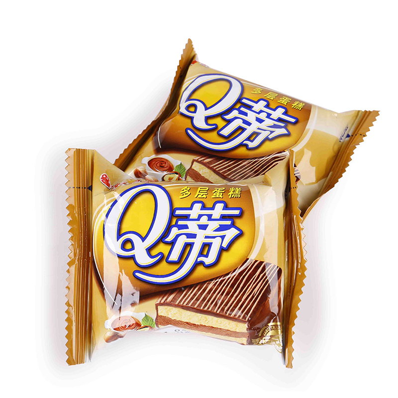 好丽友q蒂榛子巧克力味6枚168g 西式蛋糕点心甜点零食品营养早餐