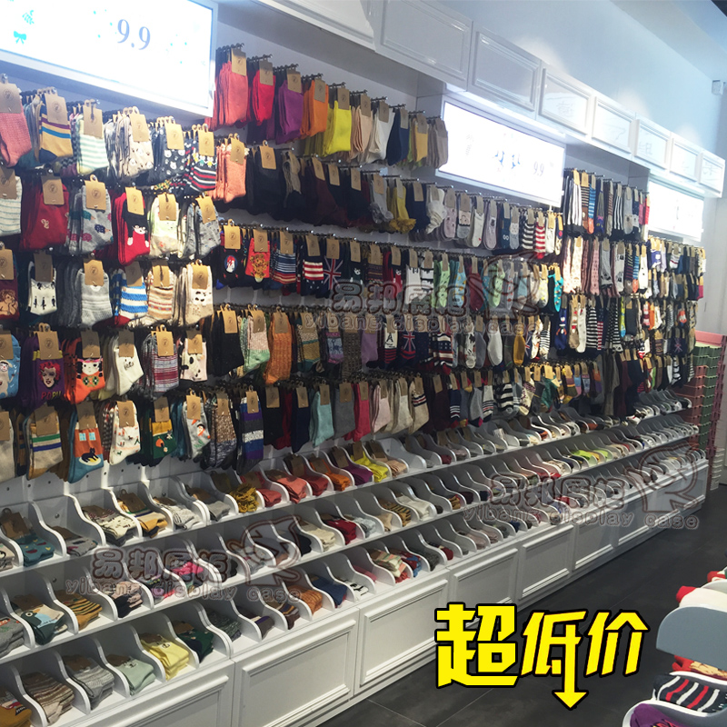 木制烤漆袜子展示柜内衣店柜台双面中岛货架内裤展柜小饰品陈列柜