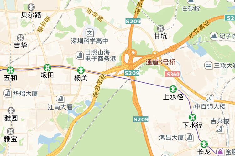 深圳市龙岗区地图高清定制房地产快递公司银行商业机构办公室画芯