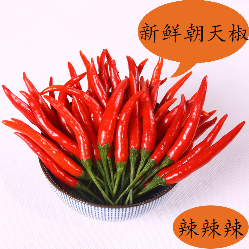 云南新鲜小米椒红辣椒特辣指天椒新鲜朝天椒小尖椒新鲜蔬菜1斤
