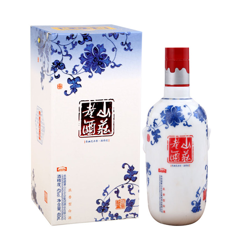 平泉特产承德山庄老酒 河北白酒 山庄青花瓷38度480ml 粮食酒包邮