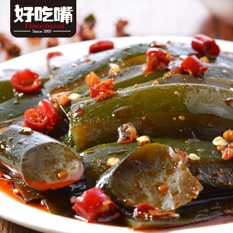 好吃嘴裙带菜脆辣海带头丝麻辣小吃美味休闲零食开袋即食热卖960g