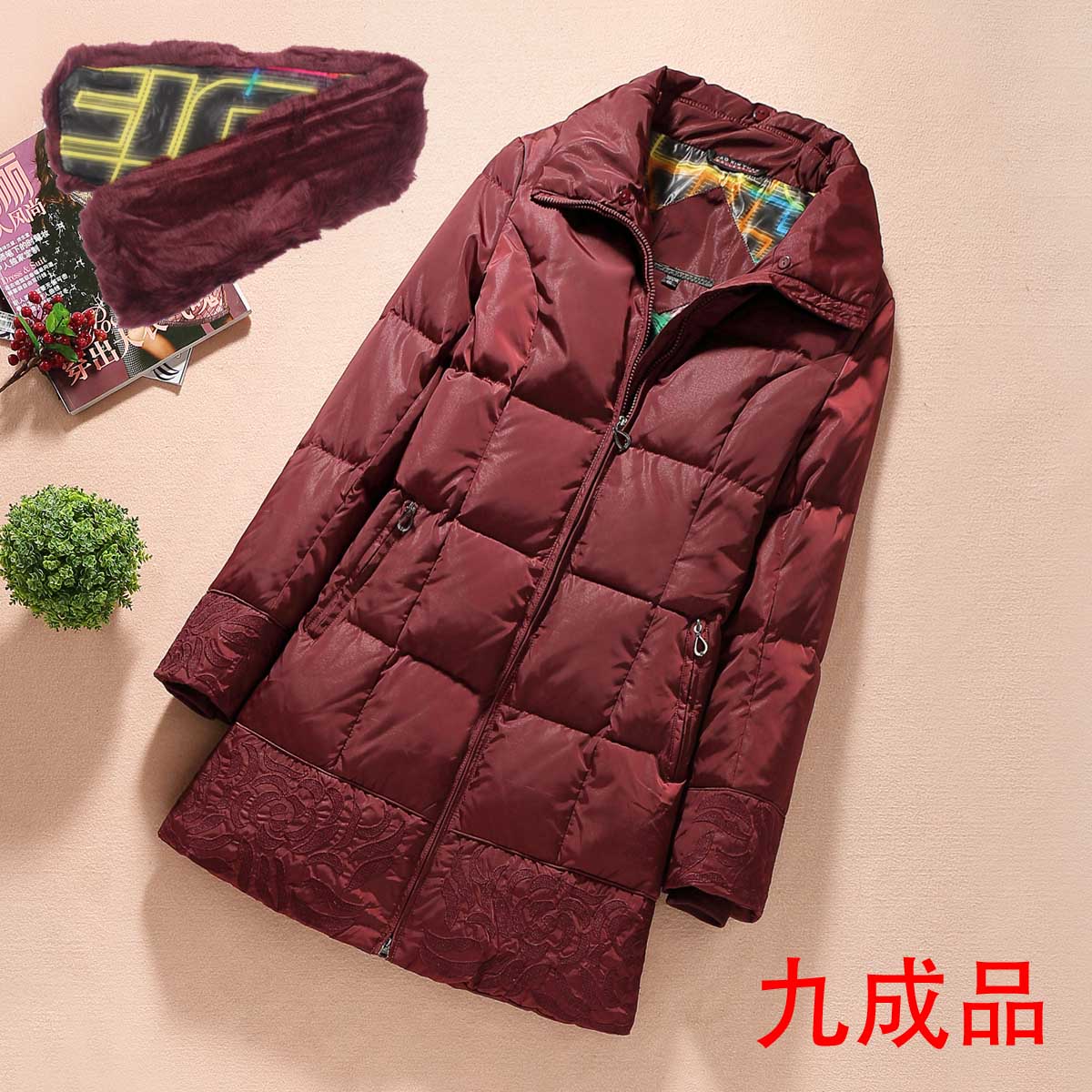 现货羽绒服半成品女 倍斯登881中长款九成品清仓特价处理可加工翻