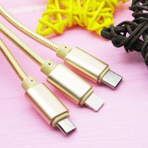 加长1.2米一拖三快充数据线