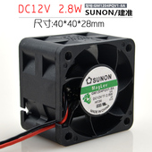 12V 4厘米高速服务器风扇 2.8W SUNON GM1204PQV1 4028 全新