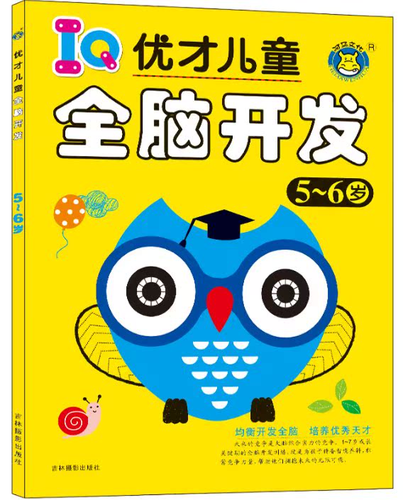 正版iq优才儿童全脑开发5-6-7岁幼儿智力潜能开发专注力训练亲子互动