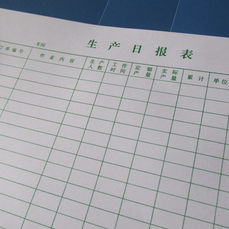 生产日报表 生产数据日报表产品数量统计表 大号 25页