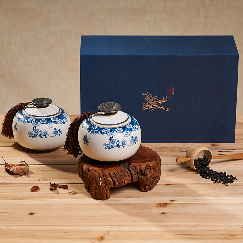 大红袍茶叶礼盒装武夷岩茶特级乌龙茶浓香型武夷山大红袍 润麟