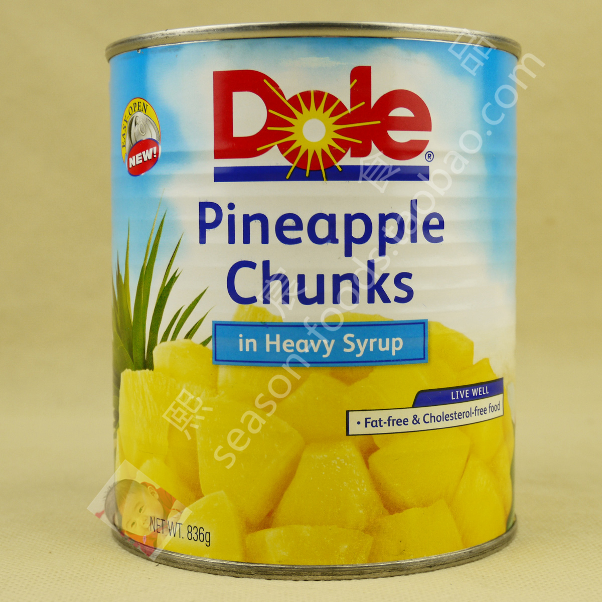 dole pineapple chunks 都乐 糖水菠萝块罐头 836g菠萝丁菠萝扇片