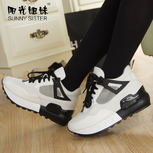 韩版女生高帮内增高运动鞋