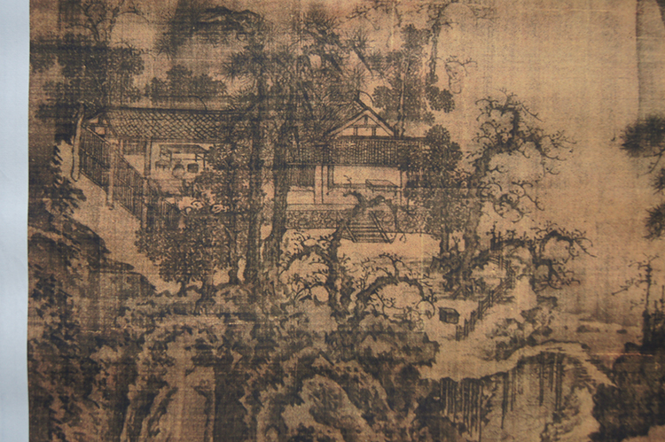 1:1荆浩匡庐图名家真迹国画艺术微喷古代名画复制品临摹107*186cm