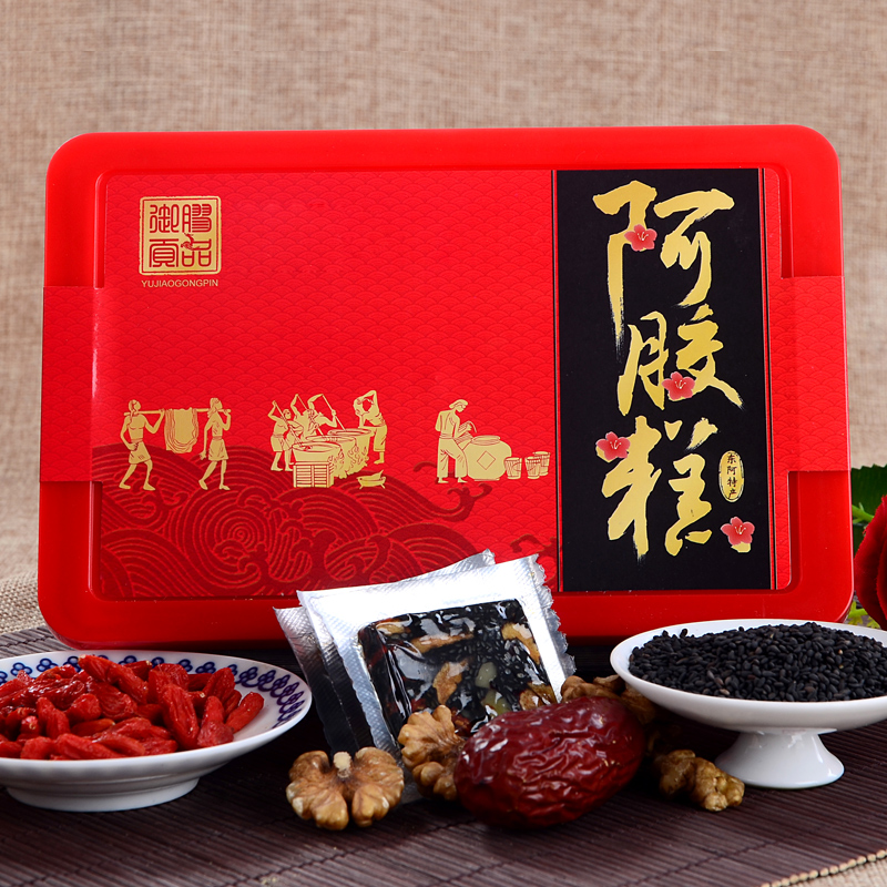 【天天特价】东阿即食阿胶糕包邮500g固元膏补气血红枣枸杞阿胶膏
