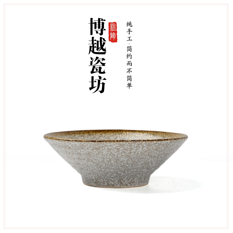 中式陶瓷碗饭店批发大号家用面条大碗土陶餐具火锅店餐厅饭碗复古