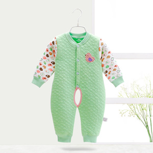 秋冬季婴儿夹棉连体衣