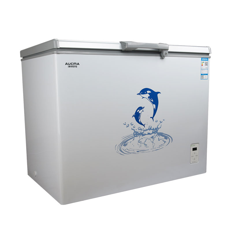 aucma/澳柯玛 bc/bd-302sfa卧式商用超低温大冰柜 冷冻冷藏速冻柜