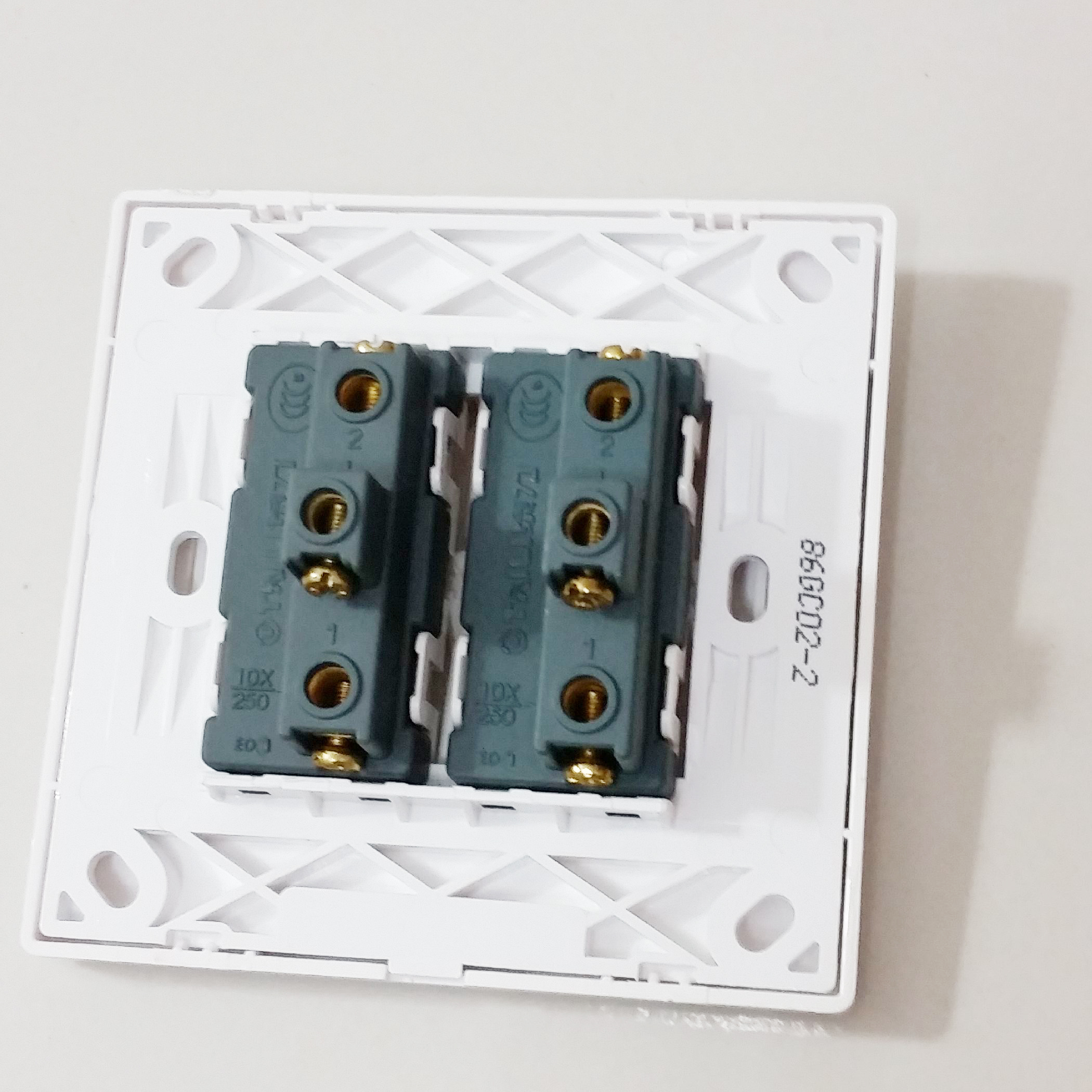 正品泰力双连双控开关双开家用二开二控双联多控面板老式电灯开关