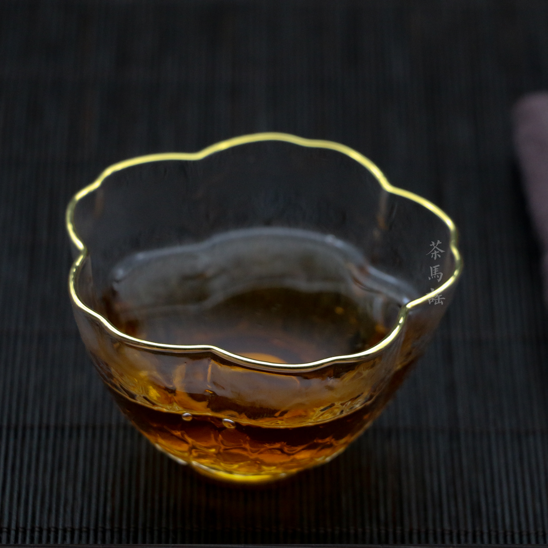 出口日本品茗杯主人杯水晶玻璃锤目纹小茶杯耐热功夫茶具日式杯子