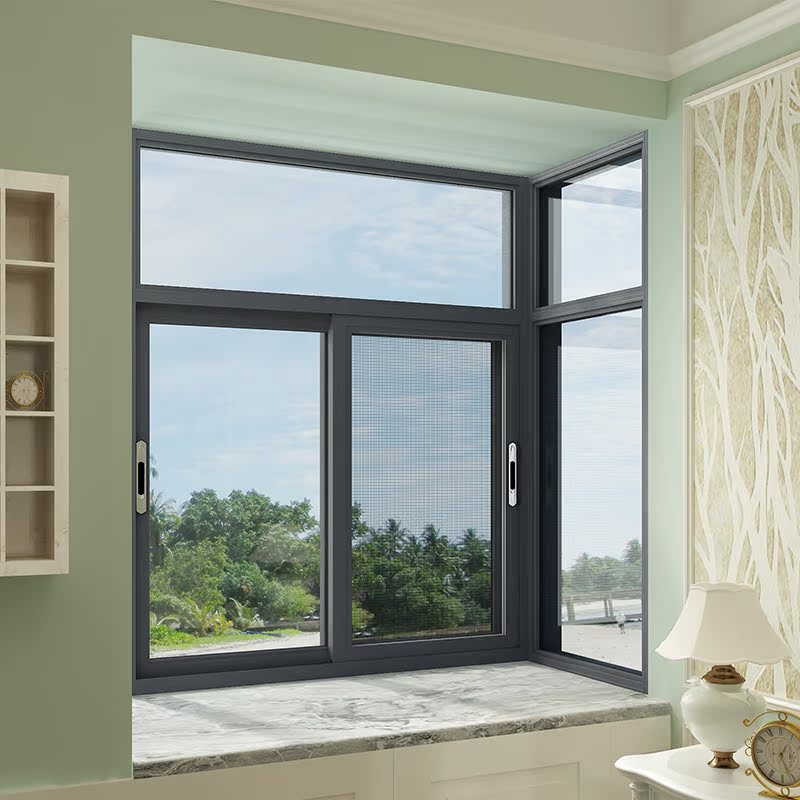 诗尼曼门窗 定制铝合金窗户卧室封阳台推拉窗定做隔音隔热玻璃窗